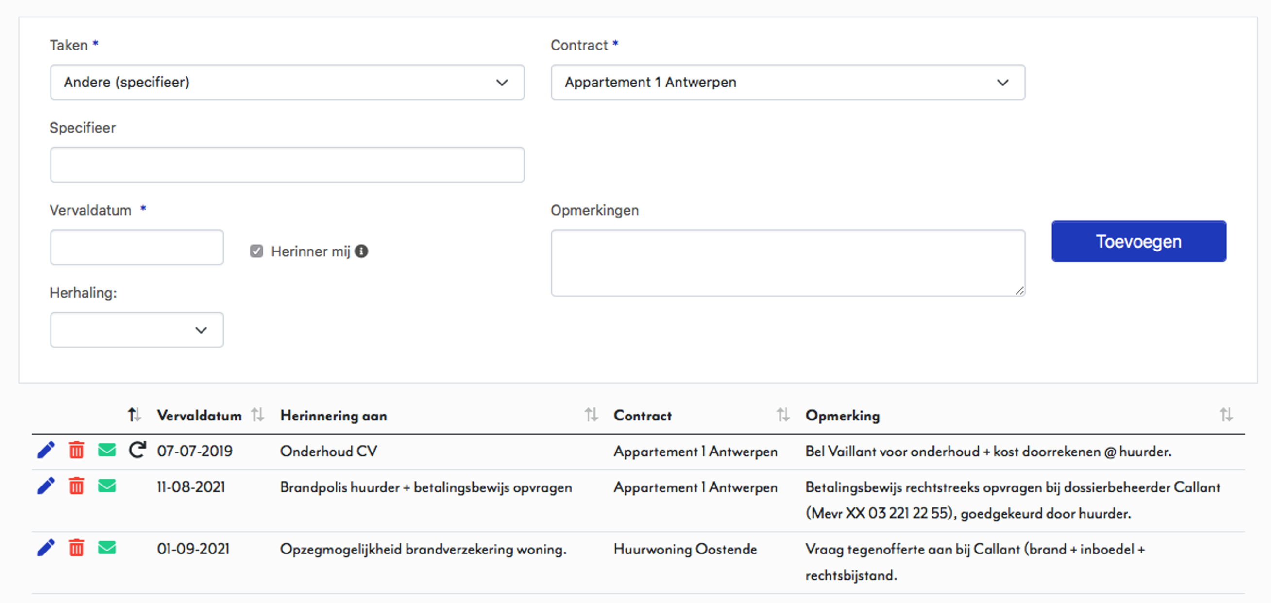 Mijn contracten